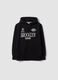 Black cotton-blend hoodie with Brooklyn Nets print for boys_3