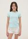 Girls&rsquo; light blue stretch cotton T-shirt, regular fit_1