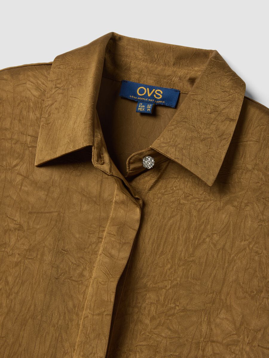 Camicia verde regular fit con collo classico_5