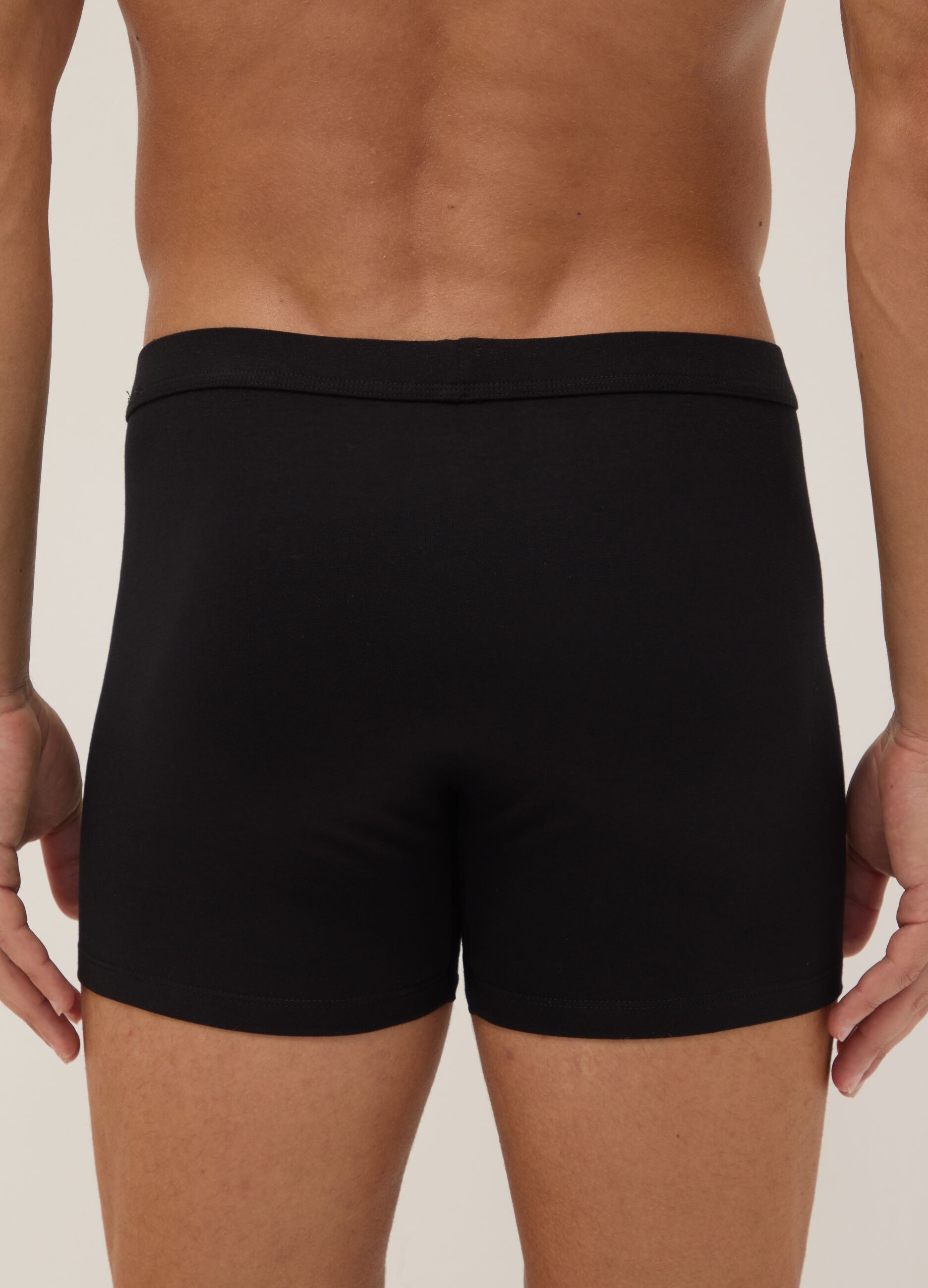 2-pack of black stretch Supima cotton boxers