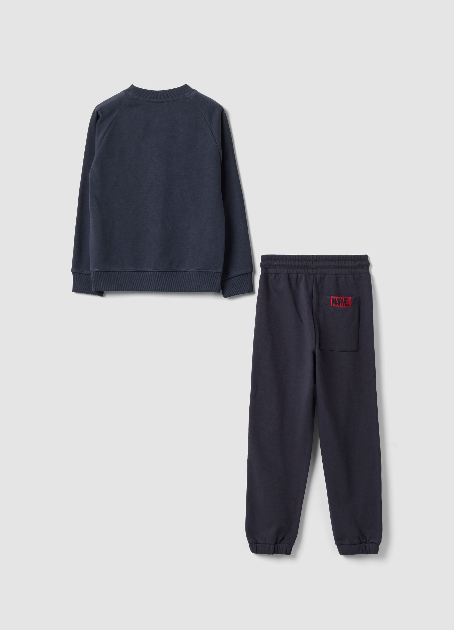Schwarzer Oversize-Jogginganzug aus Baumwollmischung mit Spider-Man-Print f&uuml;r Jungen