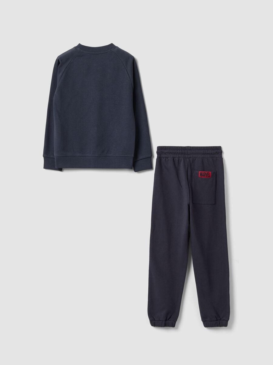 Schwarzer Oversize-Jogginganzug aus Baumwollmischung mit Spider-Man-Print f&uuml;r Jungen_1