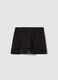 Schwarze Shorts aus reiner Bio-Baumwolle f&uuml;r M&auml;dchen mit elastischem Bund_3