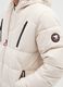 Beige Padded Jacket with Hood and Zip_3