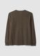 Brown honeycomb viscose-blend regular-fit T-shirt_2