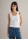 White stretch cotton tank top regular fit_1