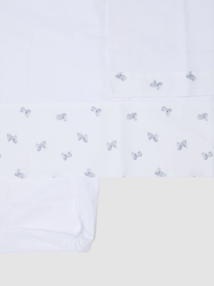 White pure cotton baby sheets with koala print_1