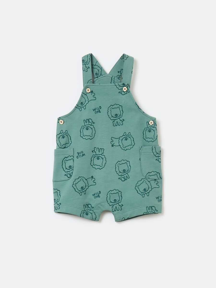 Organic cotton dungarees with print_0