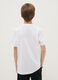 Boy's white crew neck T-shirt in pure cotton over fit_1