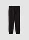 Black pure organic cotton joggers with drawstring for boys_6