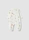 White newborn pure cotton sleepsuit with designs_1