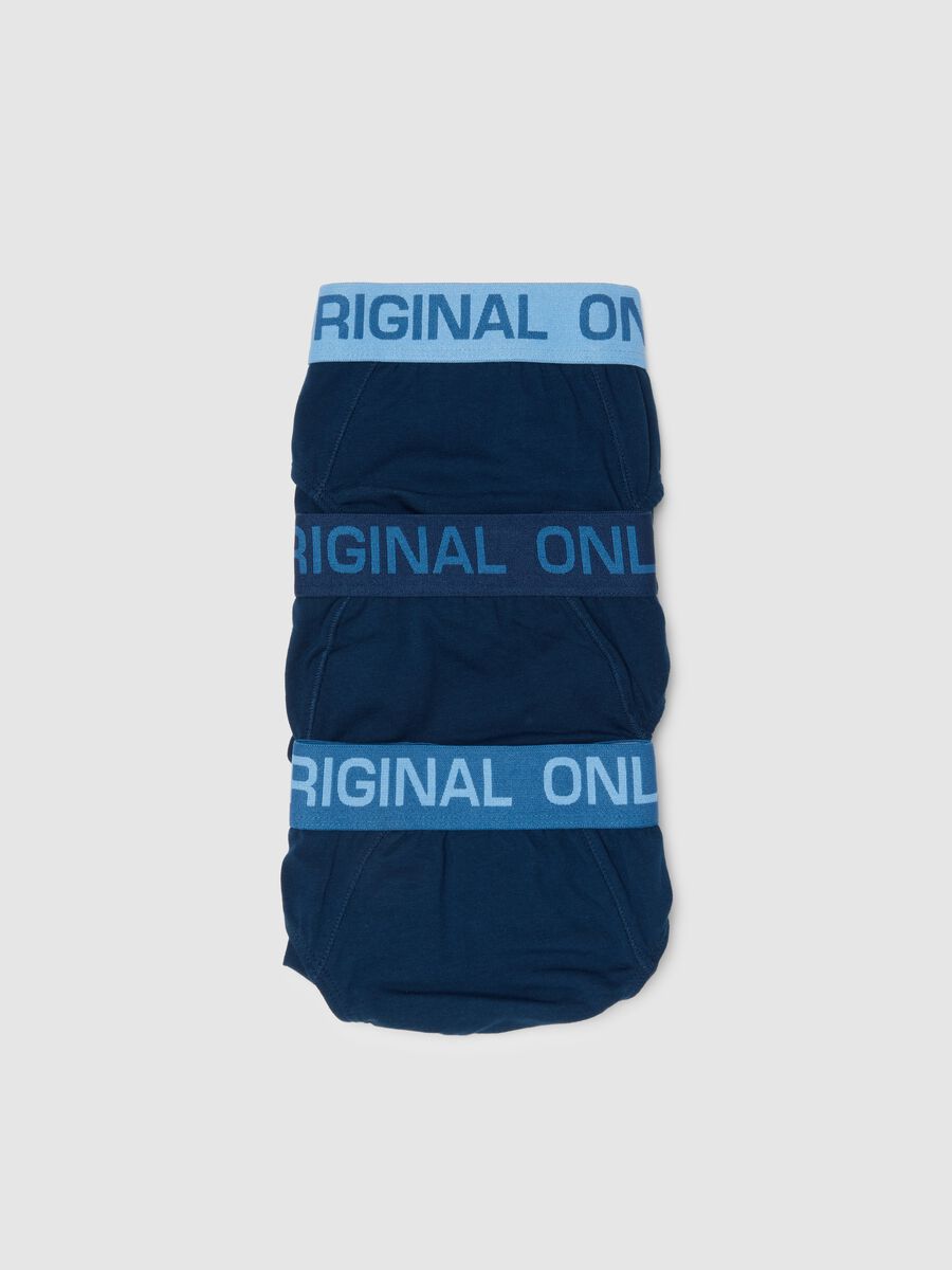 Pack of three blue stretchy briefs for boys_3