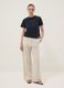 Blaues Kurzarm-T-Shirt aus reiner Baumwolle in Regular Fit_1