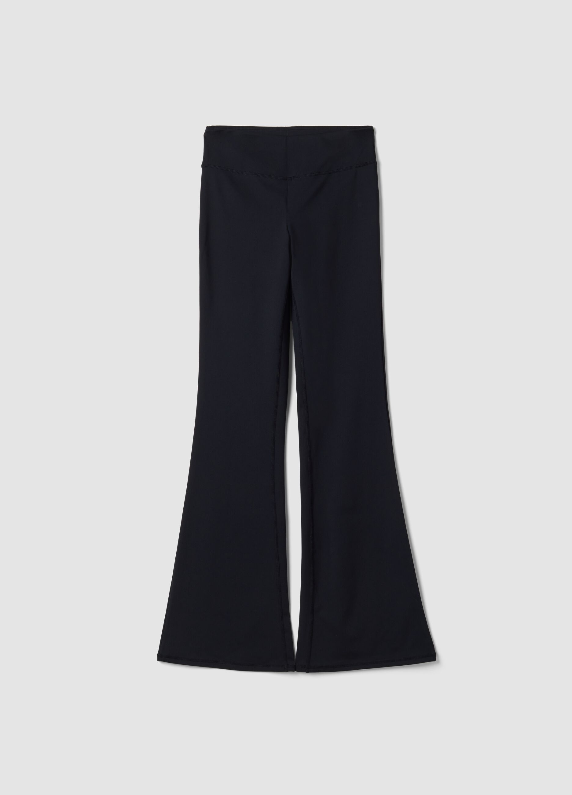 Leggings neri flare in tessuto elasticizzato traspirante ALTAVIA STUDIO