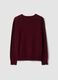 Purple pure wool crew-neck jumper in an oversized fit_6