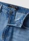 Light blue pure cotton high-waisted wide-leg denim jeans_5