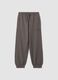 Cal&ccedil;as jogger cinzentas em algod&atilde;o puro, corte oversized, para rapaz_3