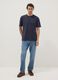 Navy pure cotton relaxed-fit T-shirt_1