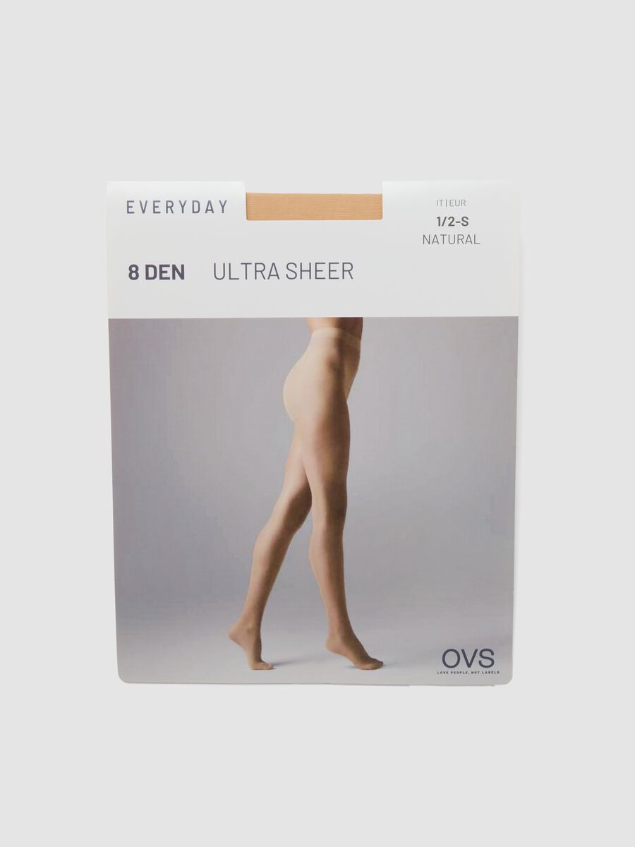 Light beige ultra-sheer stretch tights_0