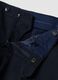Slim-fit blue formal stretch cotton trousers_1