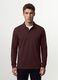 Men&rsquo;s brown regular-fit long-sleeve stretch cotton polo shirt_0