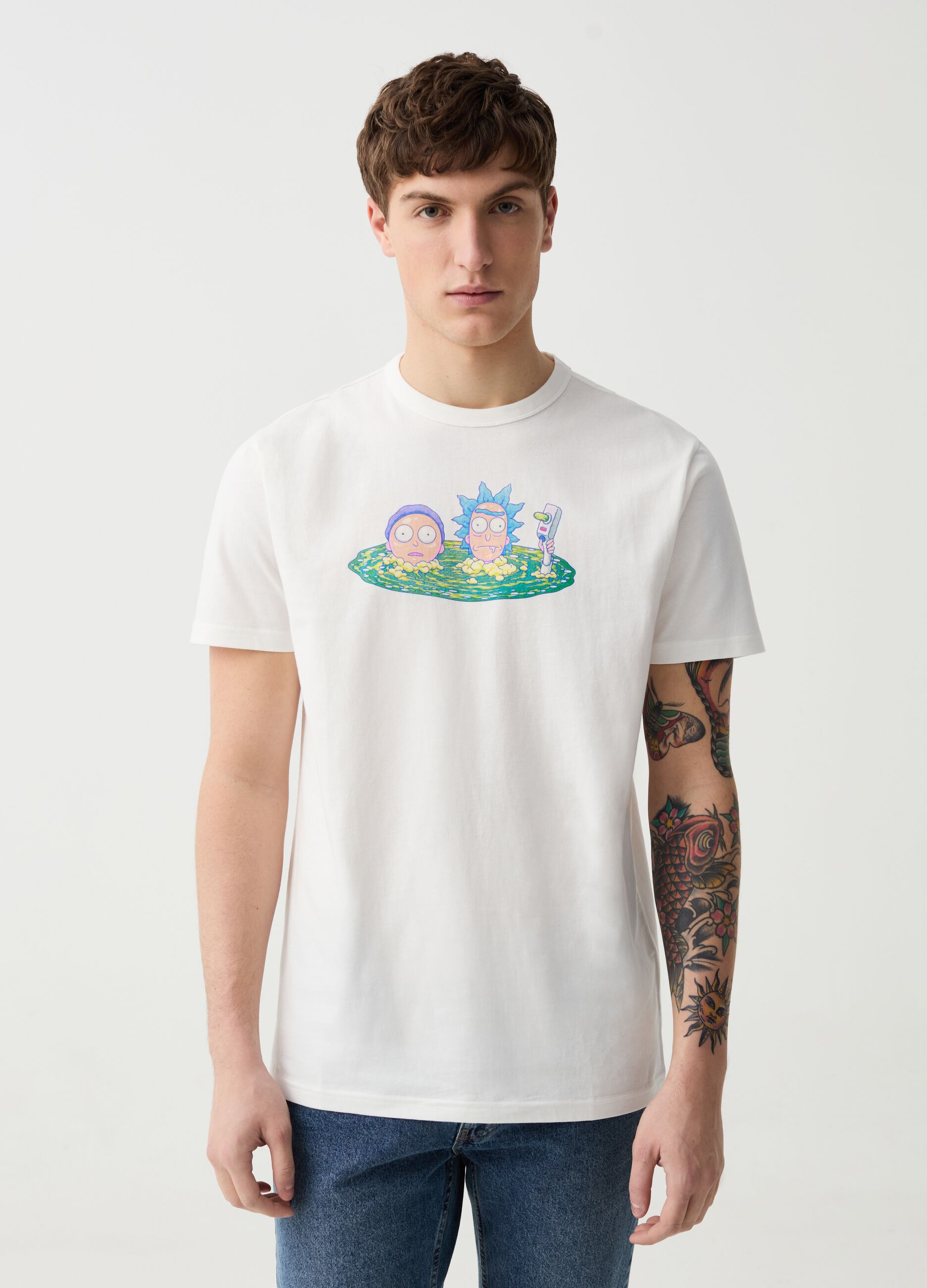 T-shirt con stampa Rick and Morty