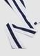 Blue and white striped bandeau bikini top in stretch fabric_1