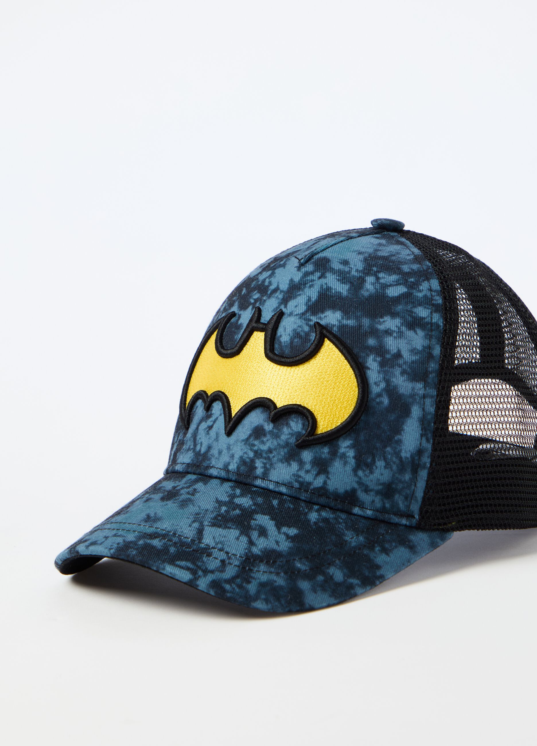 Baseball cap with Batman patch