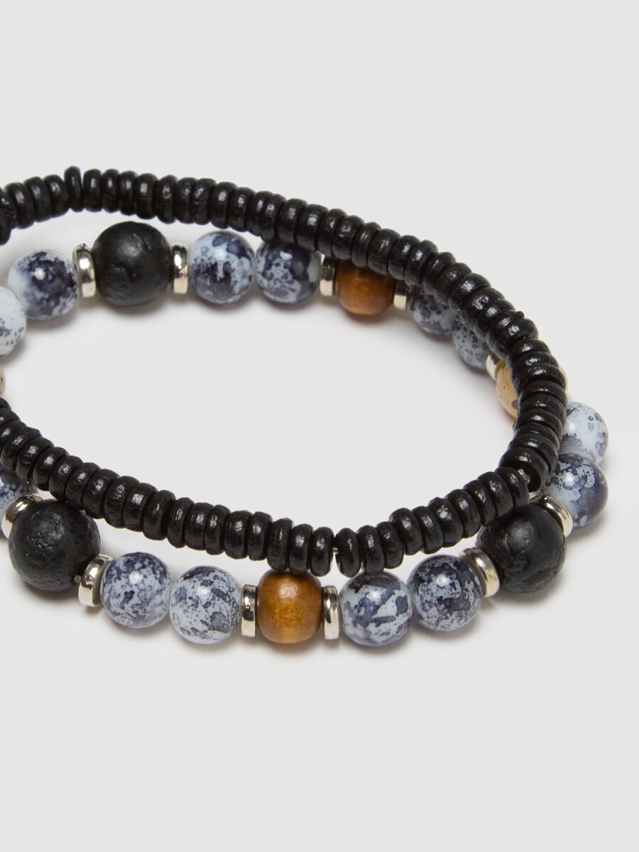 Multicolour glass bracelet twin pack_1