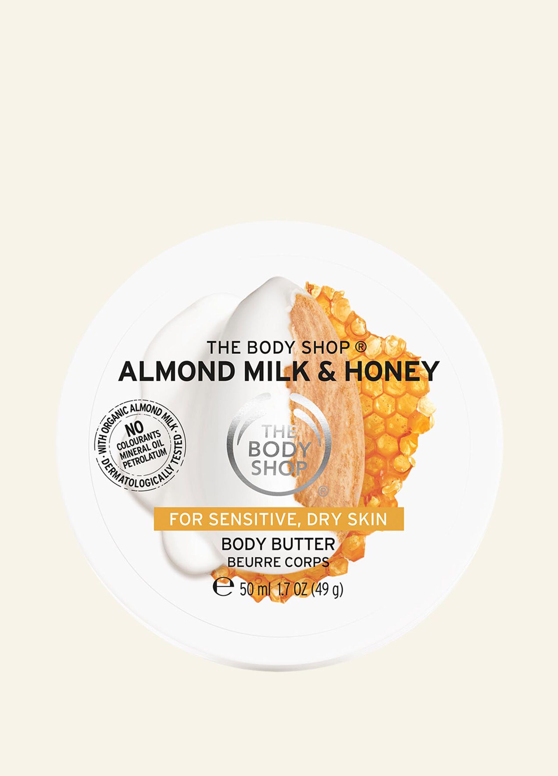 The Body Shop almond milk and honey body butter 50ml