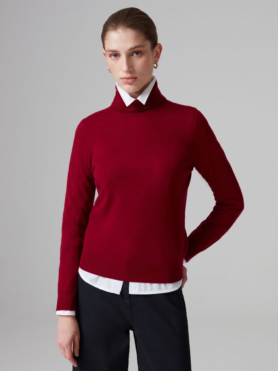 Jersey de lana de cuello alto_0