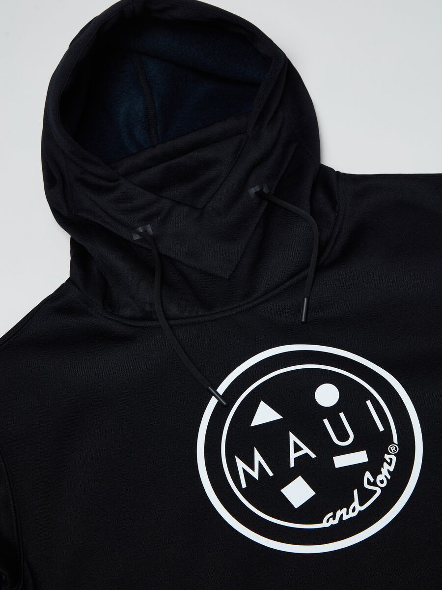 Snowboarding hoodie with logo print pouch_5