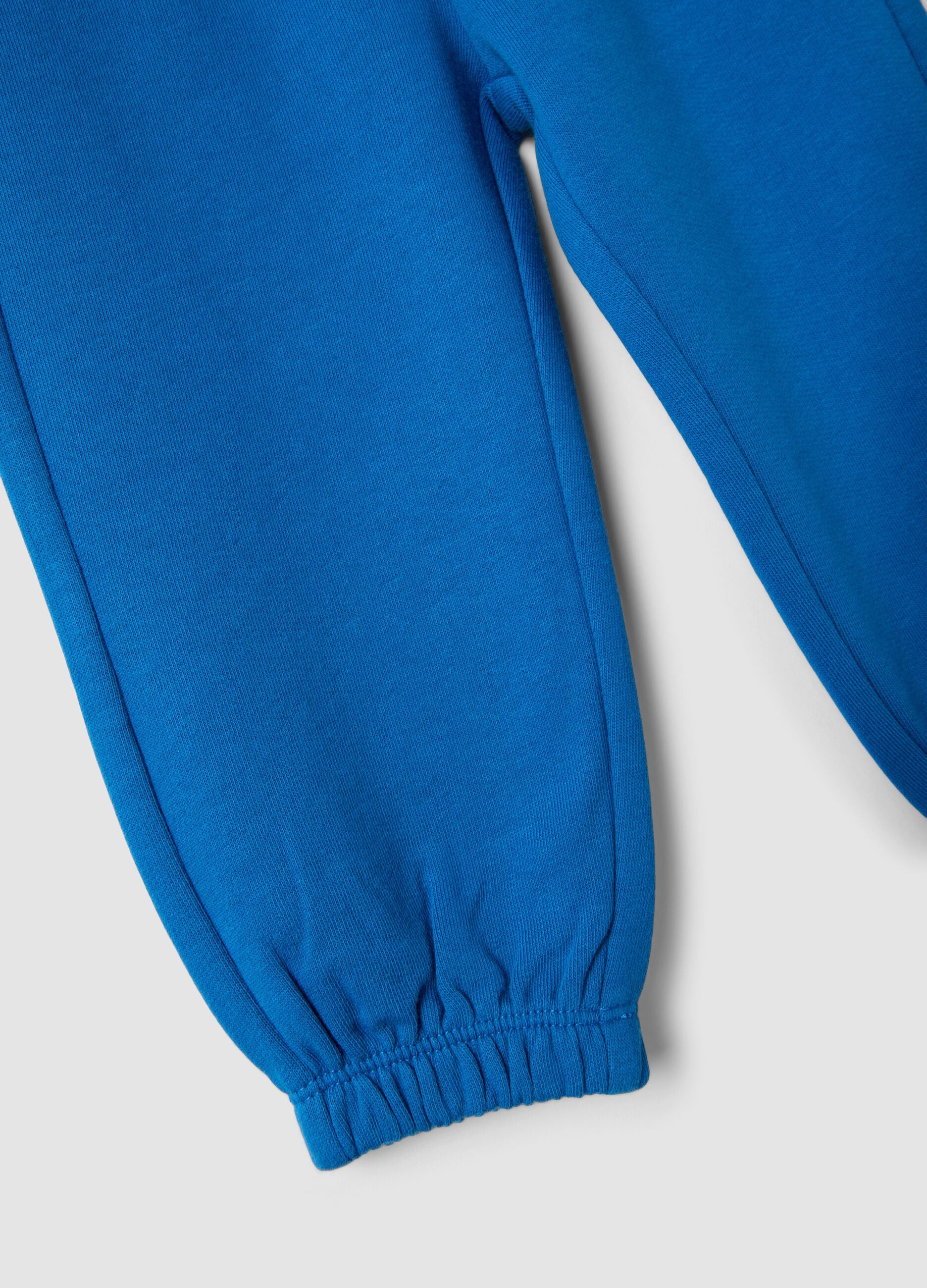Blue jogger trousers in pure organic cotton