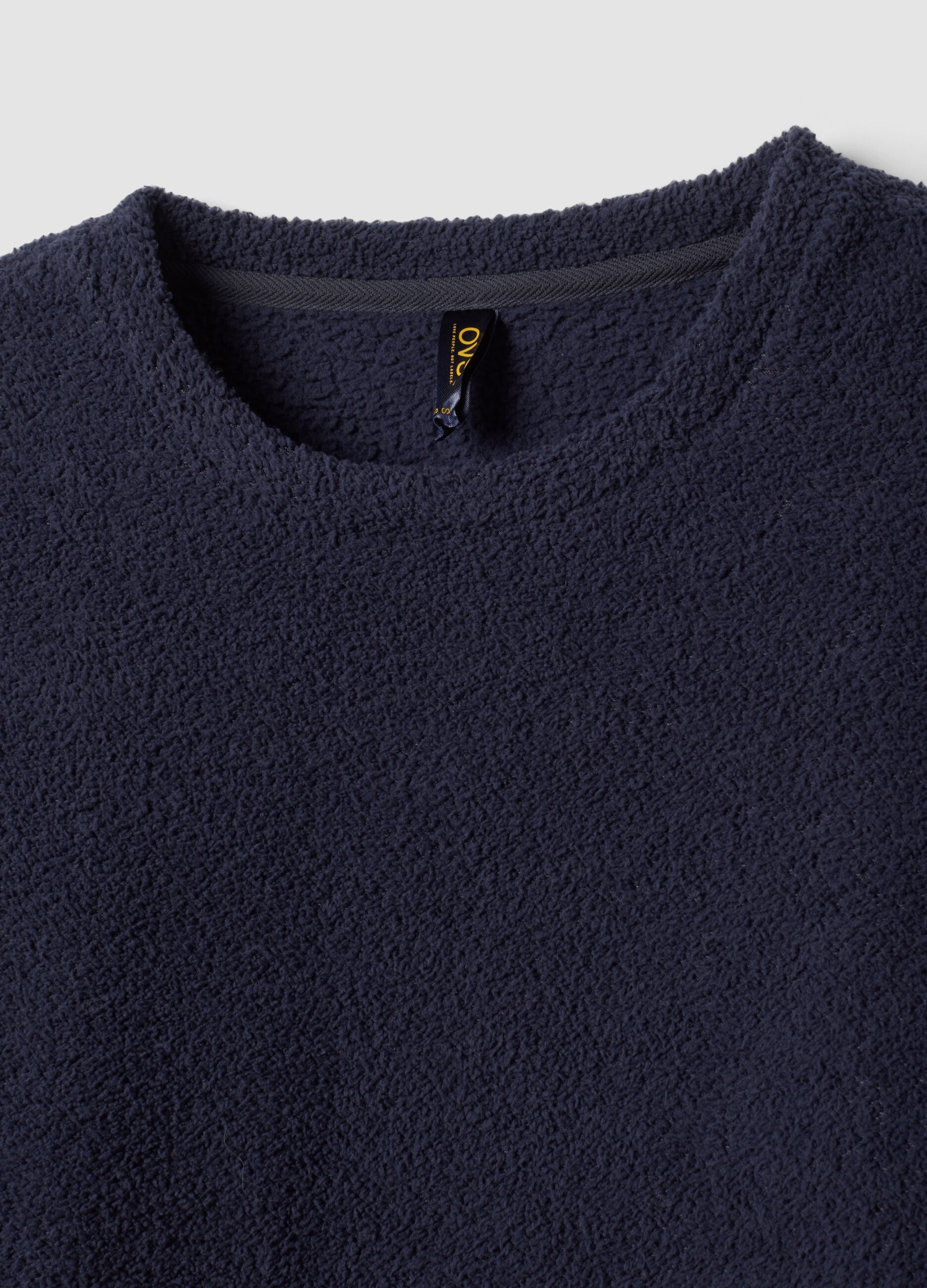 Blue stretch-fabric crew-neck pyjamas