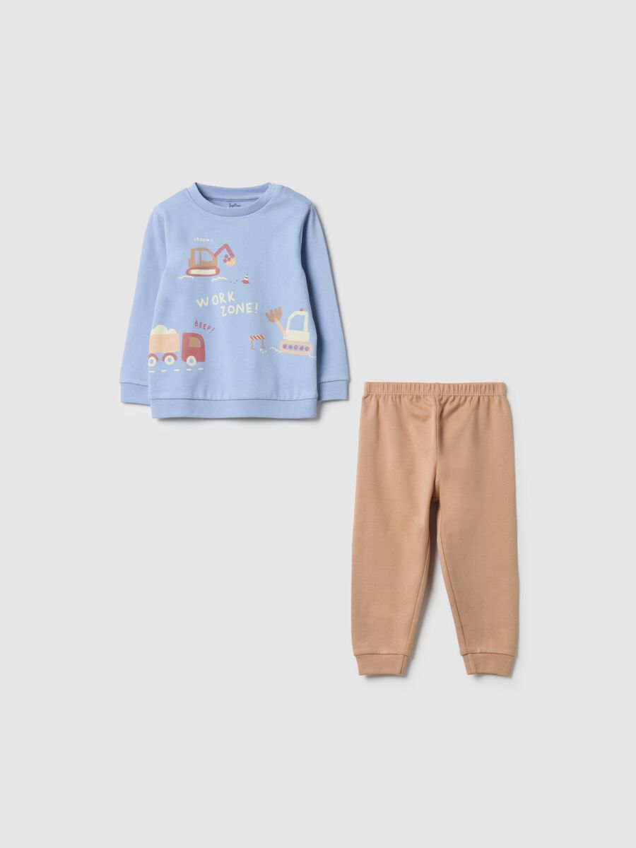 Multicolour pure cotton regular fit baby pyjamas with print_0