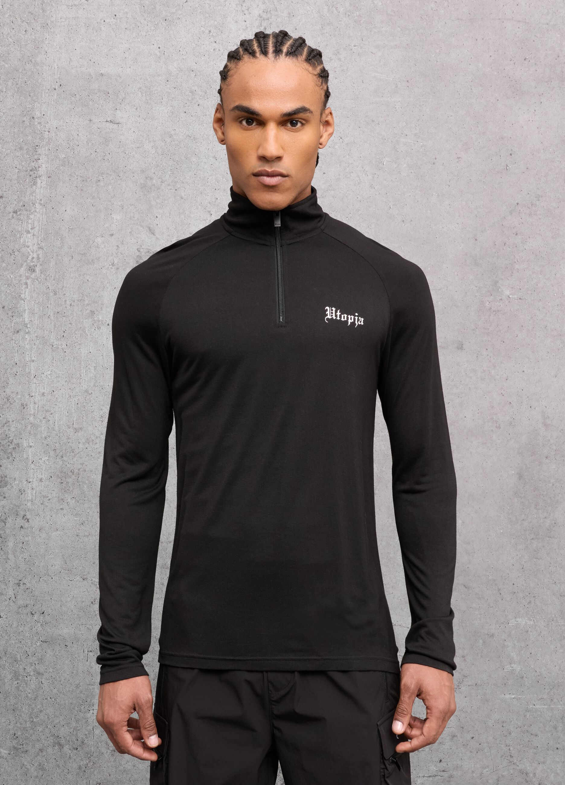 Half-Zip Light Sweater Black