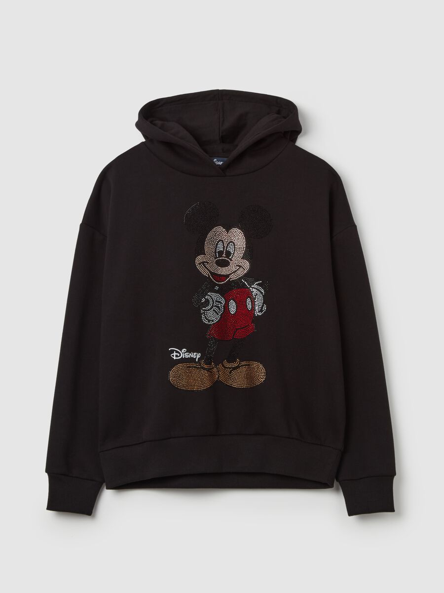 Sweatshirt with hood and Mickey Mouse in diamant&eacute;s_4