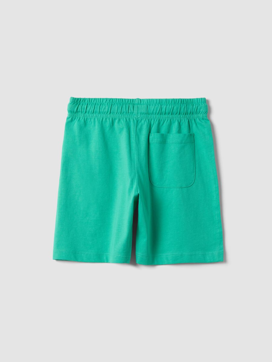 Pantal&oacute;n corto verde de algod&oacute;n org&aacute;nico con cintura el&aacute;stica_1