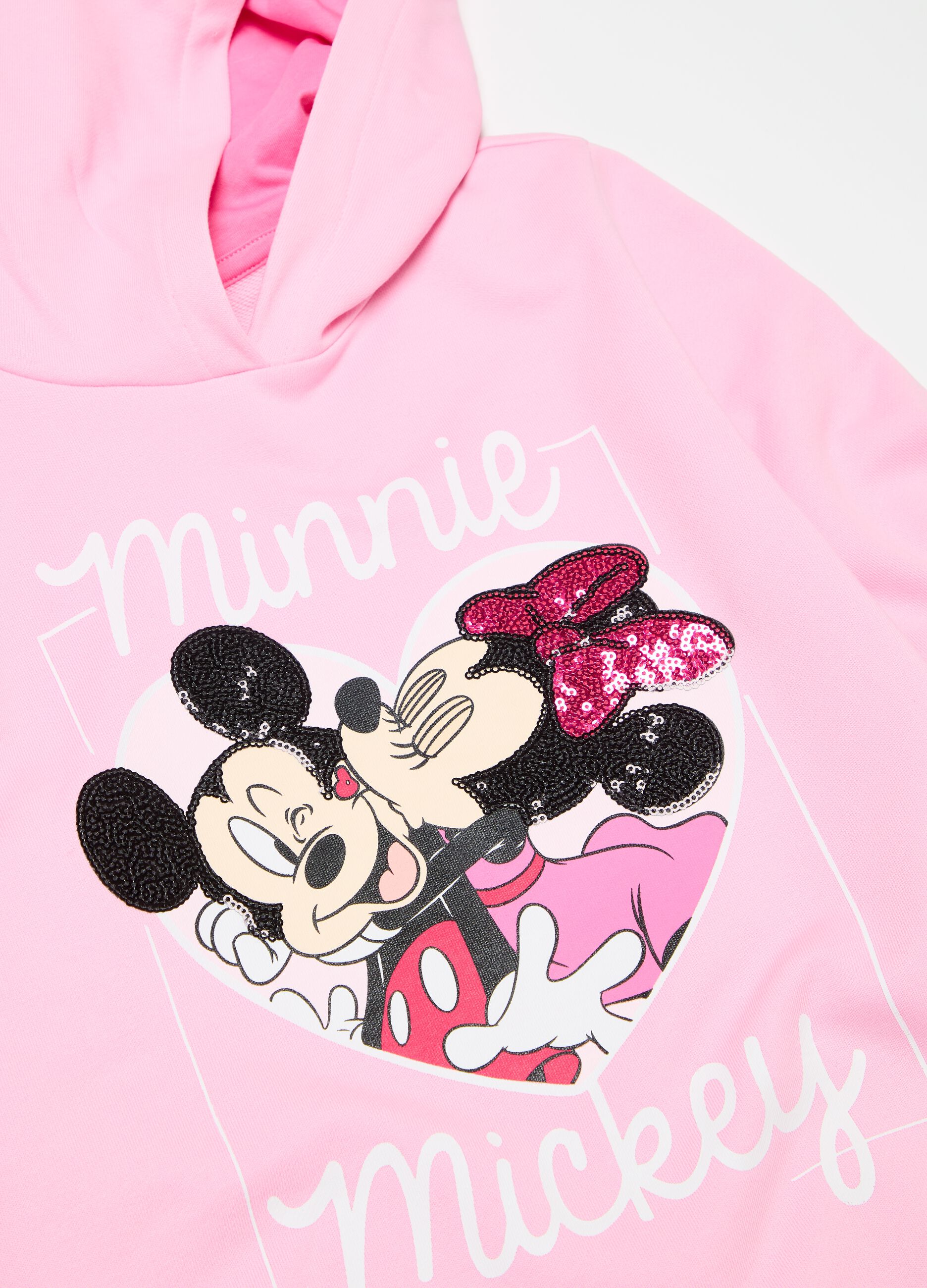 Fleece dress with Mickey and Minnie Mouse print
