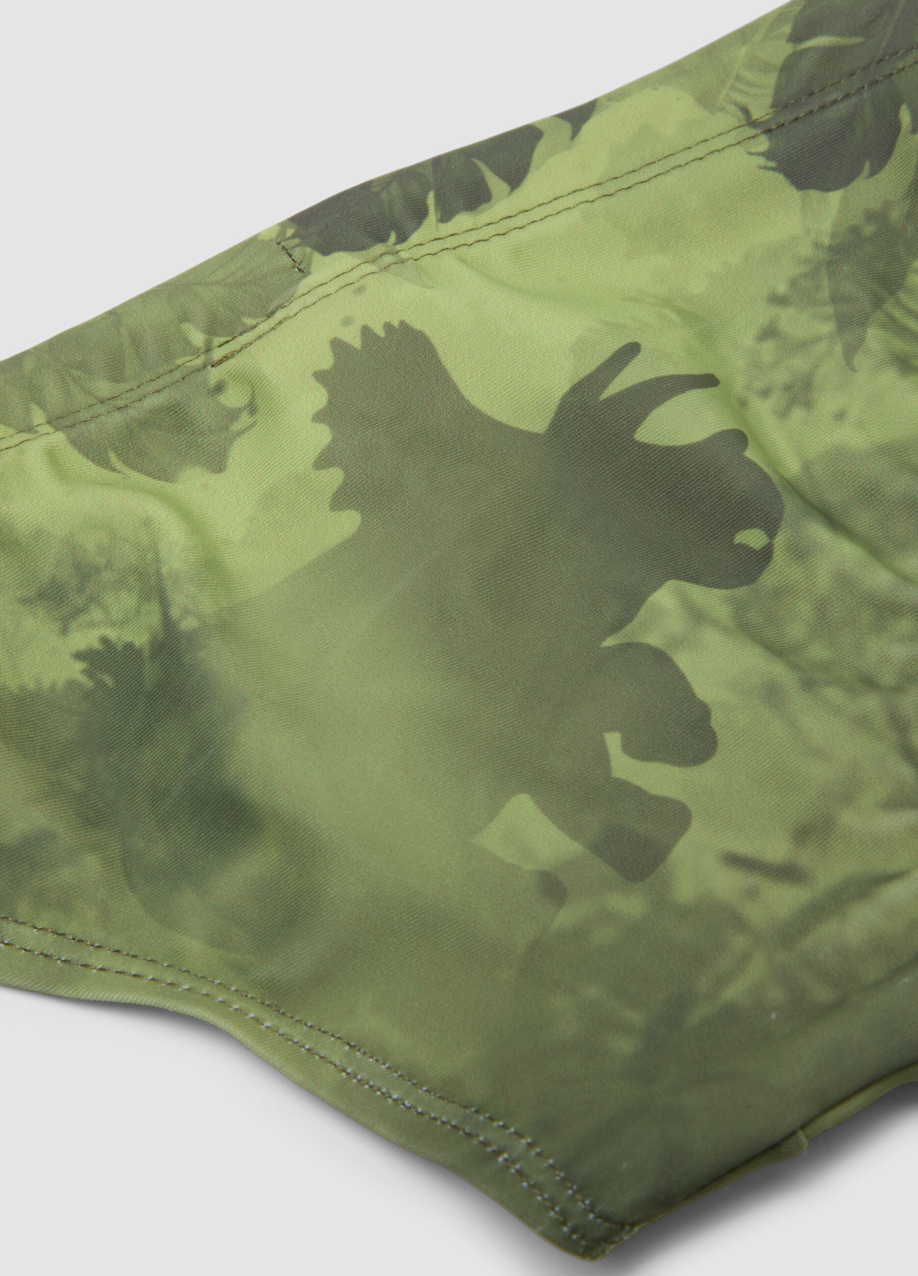 Green stretch swim briefs