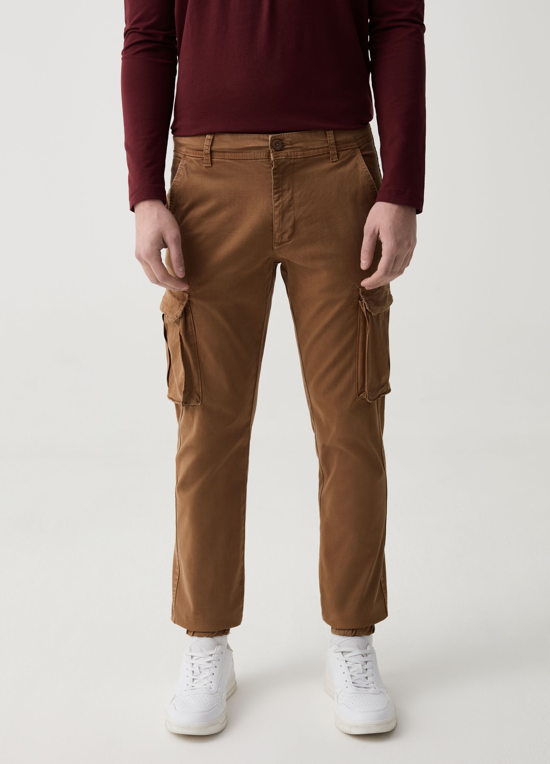 Gap Men's Cotton Khaki Slim Taper Fit Cargo Pants in Acorn Brown $80 NEW  32x32 | eBay