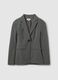 Grey slim fit blazer with lapel and button_4
