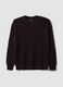 Maglia marrone in puro cashmere a costine regular fit_0