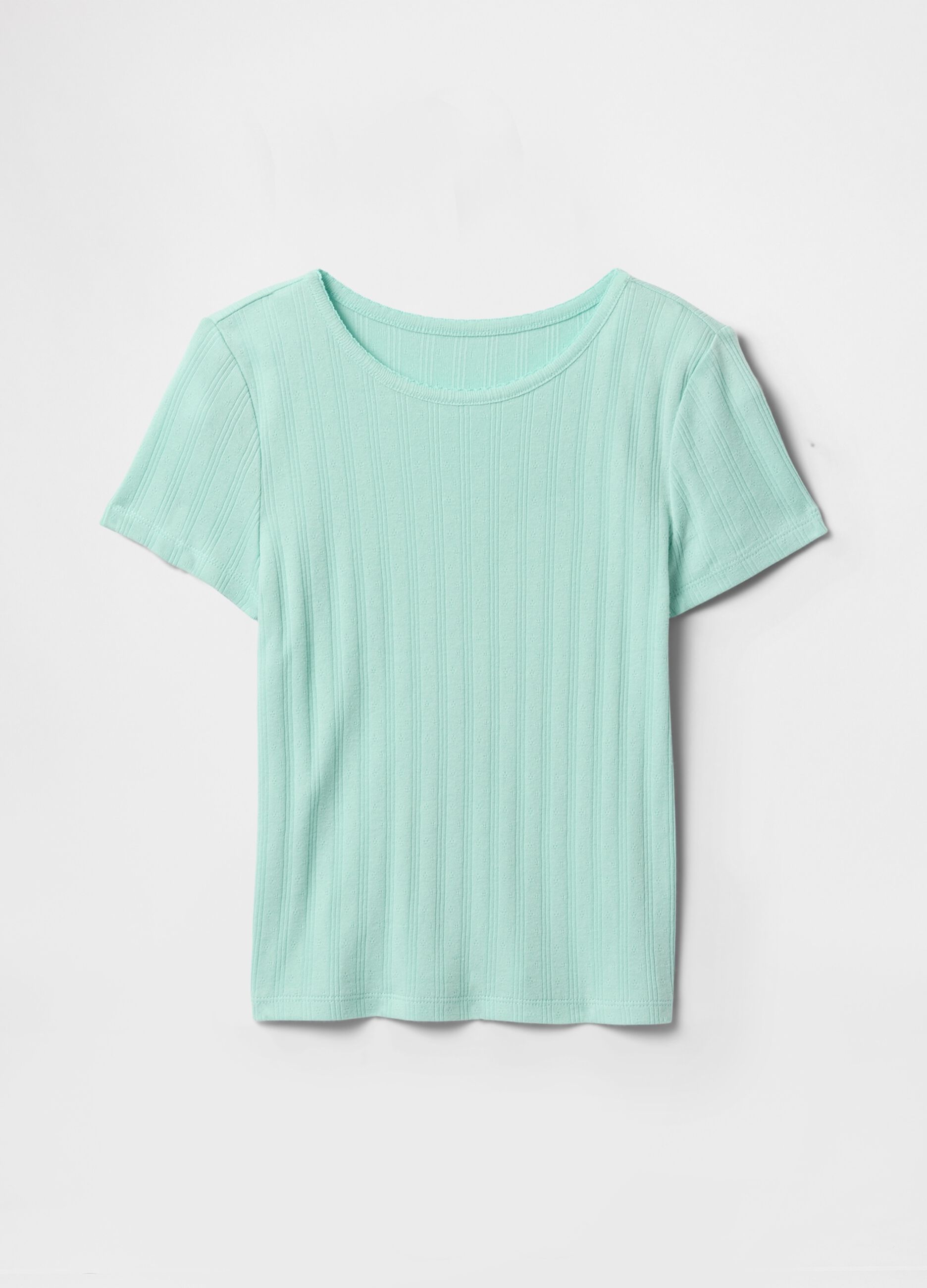 M&auml;dchent-Shirt aus reiner Baumwolle in Hellblau