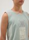 Green pure cotton vest_2