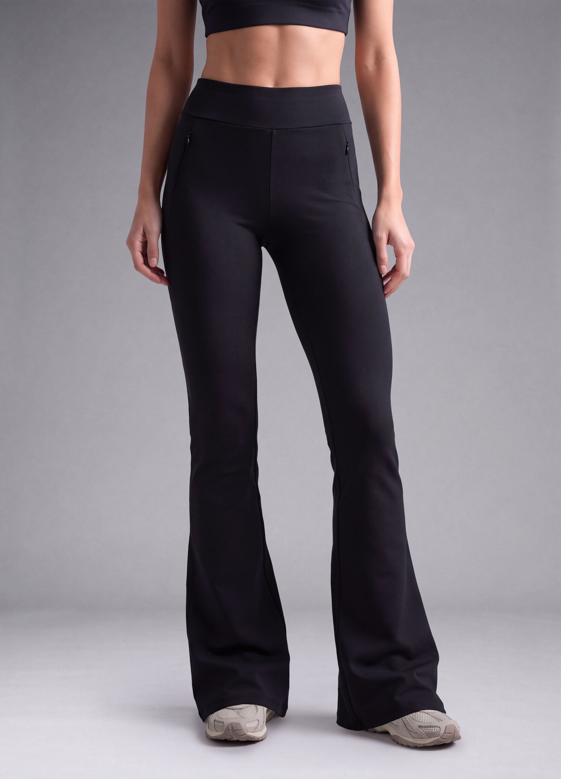 Black flared stretch trousers ALTAVIA STUDIO