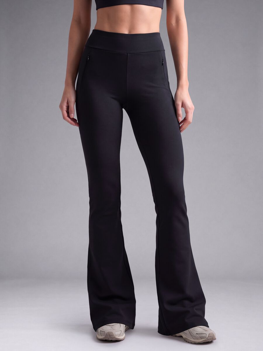 Black flared stretch trousers ALTAVIA STUDIO_1