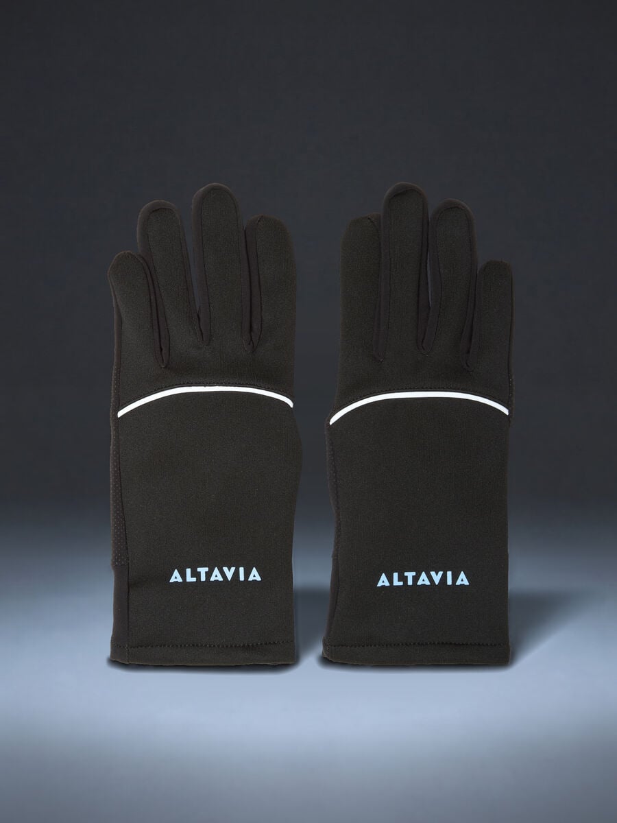 Luvas outdoor pretas com inser&ccedil;&otilde;es refletoras ALTAVIA WITH DEBORAH COMPAGNONI_0