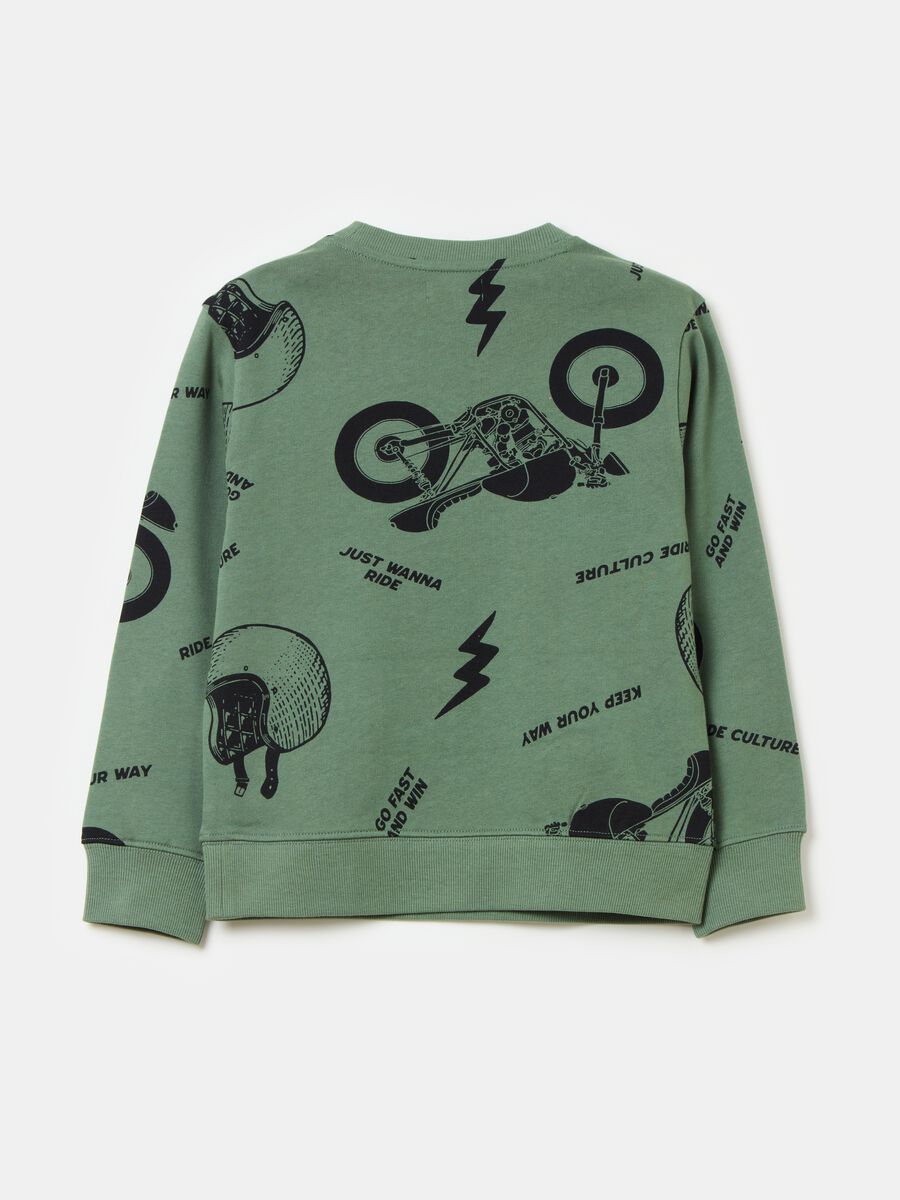 Sweatshirt with all-over motorbikes print_1