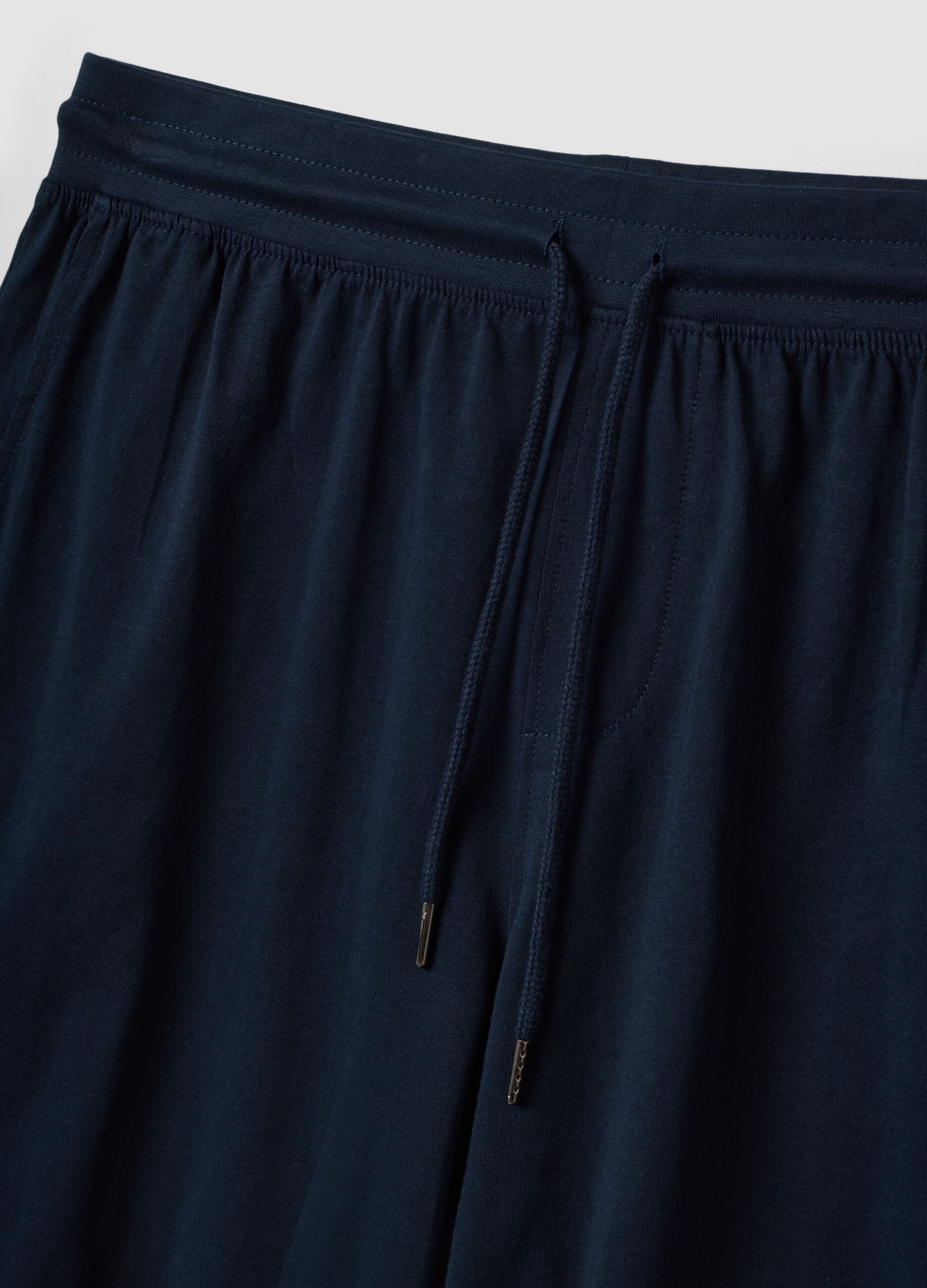 Blaue Pyjamashorts aus Bio-Baumwolle